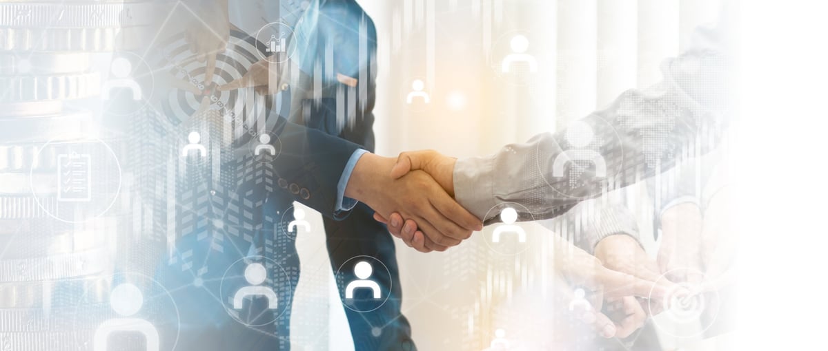 Business handshake sealing an investment deal